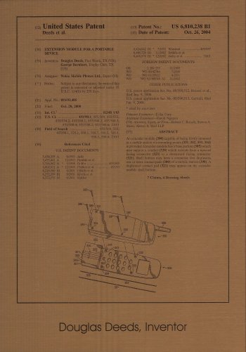 Picture of patent plaque - click for additional information
