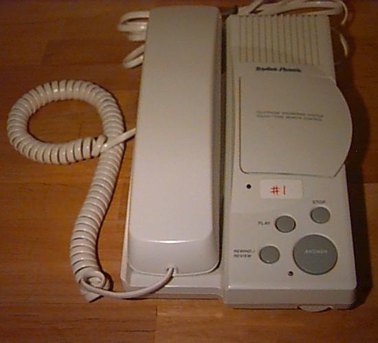 Picture of answering machine with phone - click for additional information